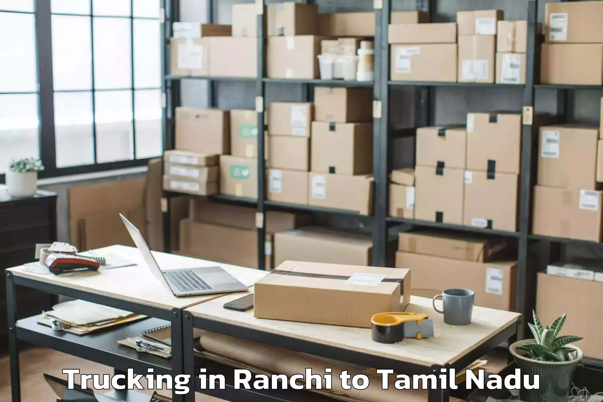 Top Ranchi to Kulithalai Trucking Available